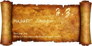 Hajdú Zdenka névjegykártya